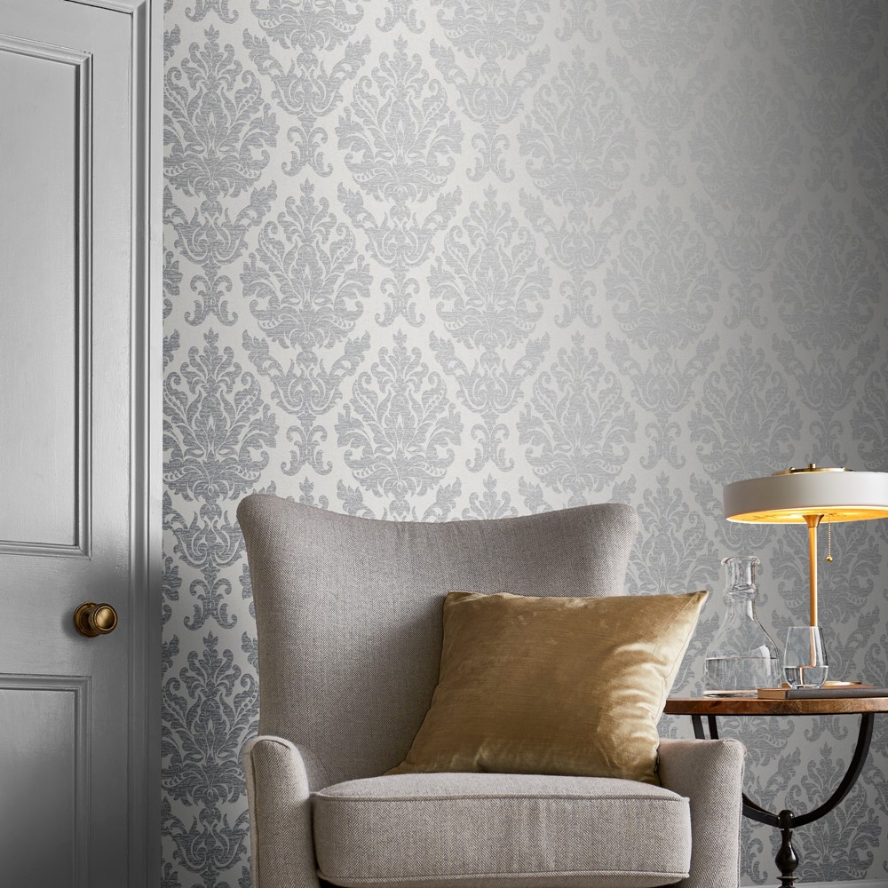 Antique Gris Wallpaper 105449 by Graham & Brown in Grey